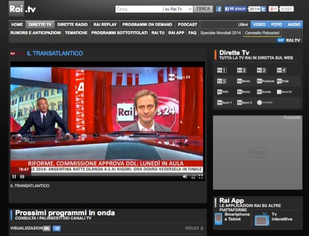TV sul PC
