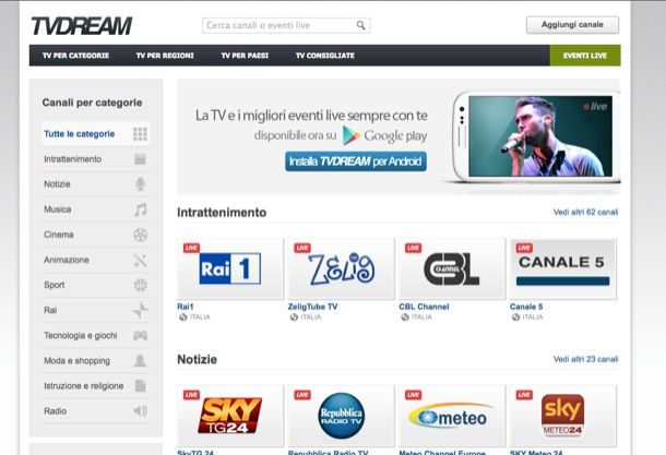 TV sul PC