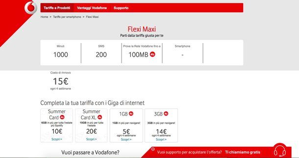 Passa a Vodafone ricaricabile