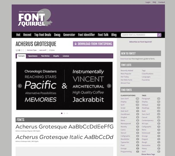 Font gratis da scaricare