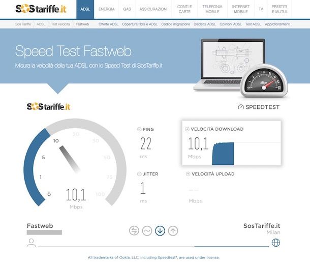 Come testare velocità ADSL