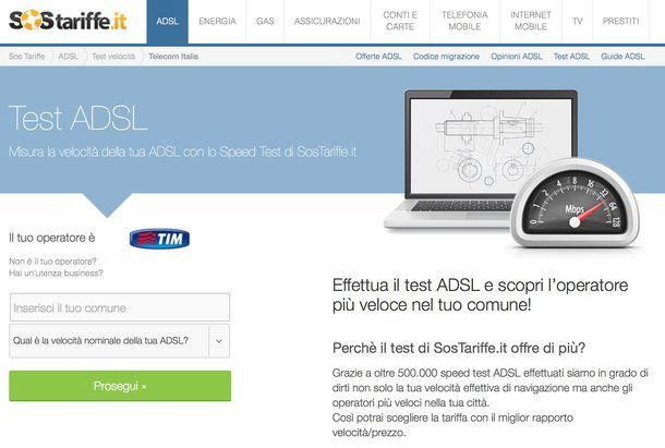 Velocità ADSL