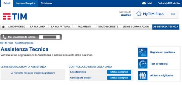 Speed Test ADSL Telecom Italia