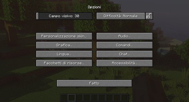 Fare lo zoom su Minecraft