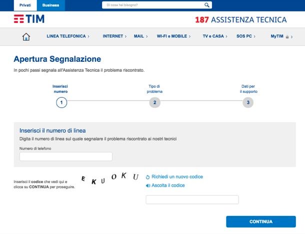 Speed Test ADSL Telecom Italia