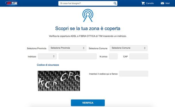 Copertura fibra ottica