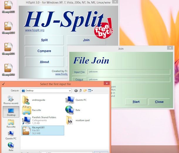Come unire i file HJSplit