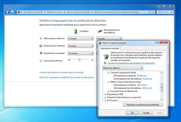 Come ibernare Windows 7