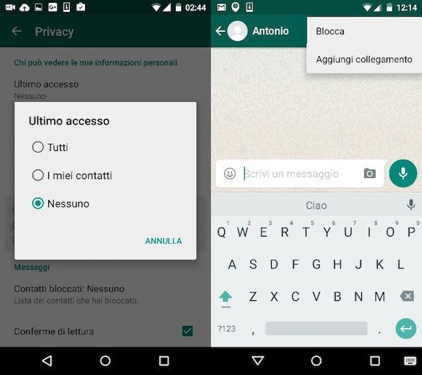 Come disattivare spunte blu di WhatsApp