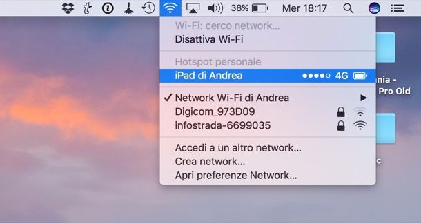 Come usare hotspot iPad