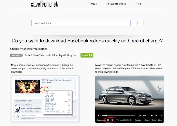 come scaricare video da fb