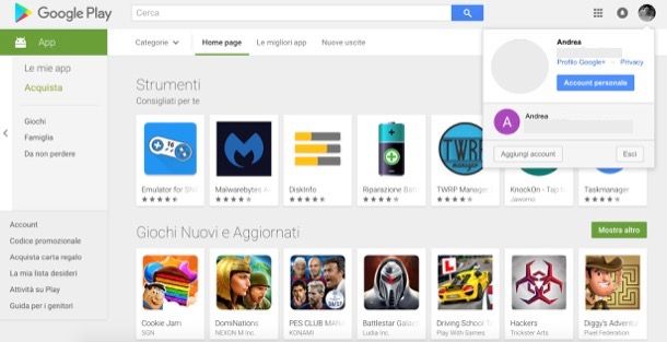 Come sloggarsi da Google Play