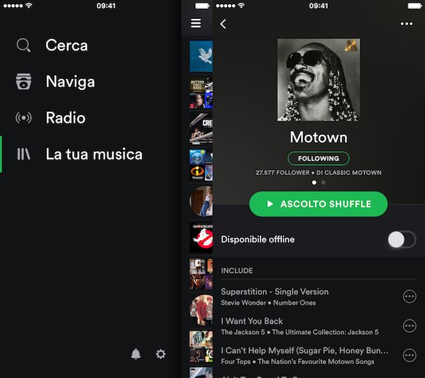 sul cellulare spotify