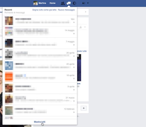 Come rileggere le conversazioni di Facebook cancellate