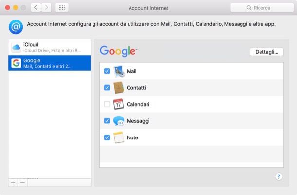 Come sincronizzare rubrica con Gmail