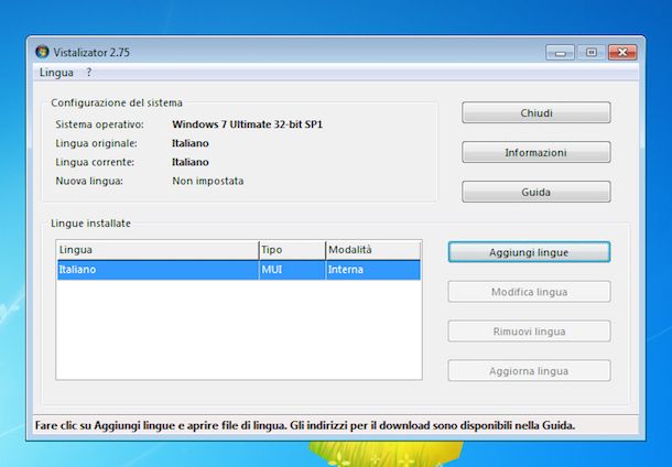 Come cambiare lingua a Windows 7