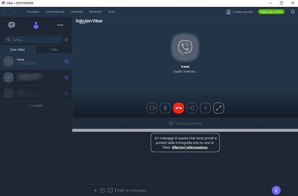 Chiamare con Viber da PC