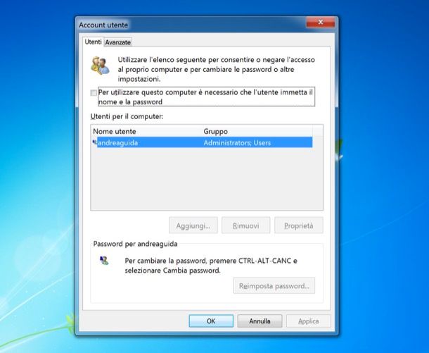 Come bypassare la password di Windows 7