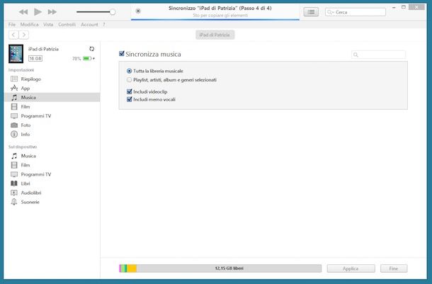 Come trasferire file su iPad