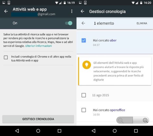 come cancellare un account google