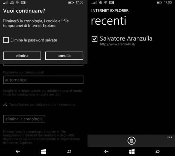 Come cancellare la cronologia sul cellulare