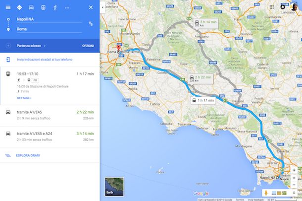 Come creare itinerari Google Maps