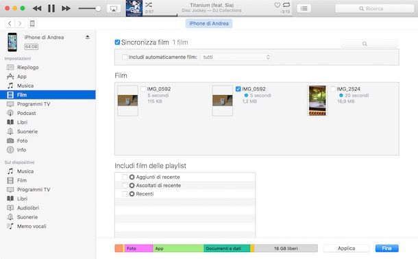 Come caricare video su iPhone