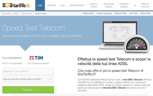 Come misurare la velocità ADSL