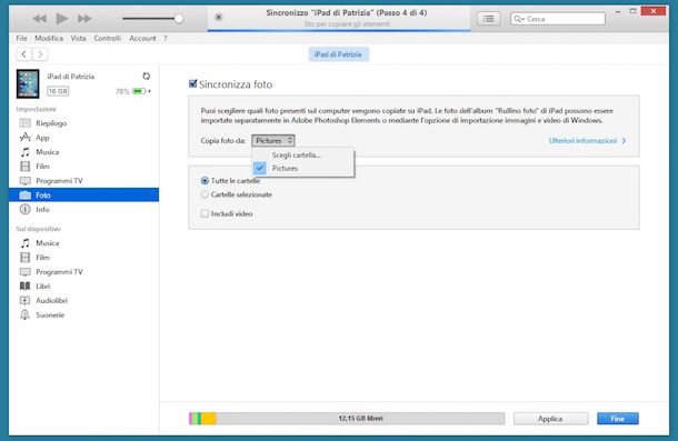 Come trasferire file su iPad