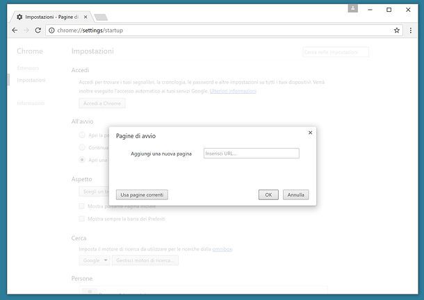 Come rimettere la pagina iniziale di Google Chrome | Salvatore Aranzulla