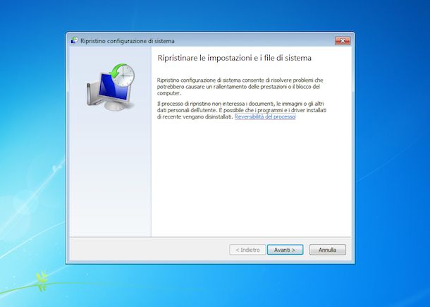 Come ripristinare Windows 7