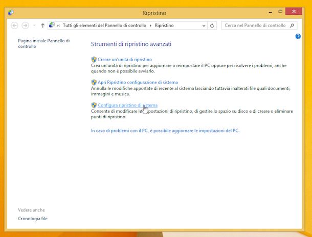 Come ripristinare Windows 8