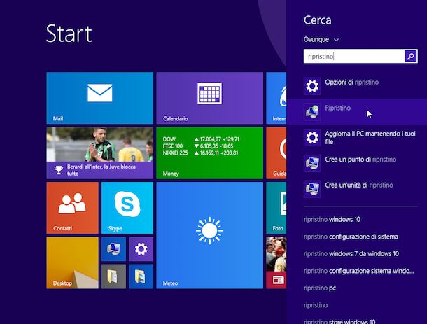 Come ripristinare Windows 8