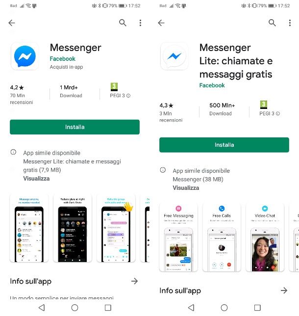 Messenger su Android