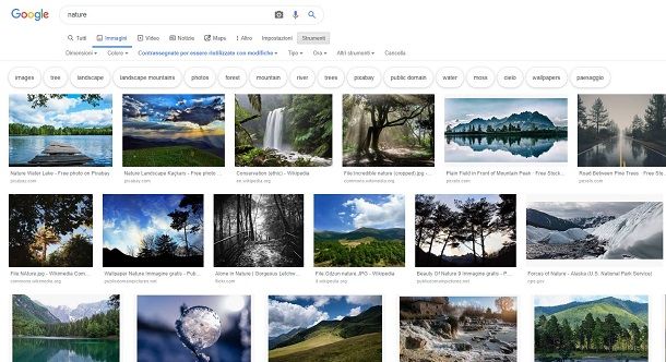 Scaricare immagini gratis da Google Immagini