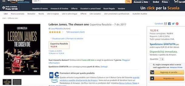 Acquistare libri su Amazon