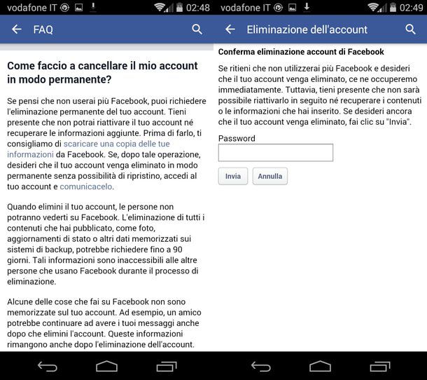 Come cancellare profilo Facebook Salvatore Aranzulla