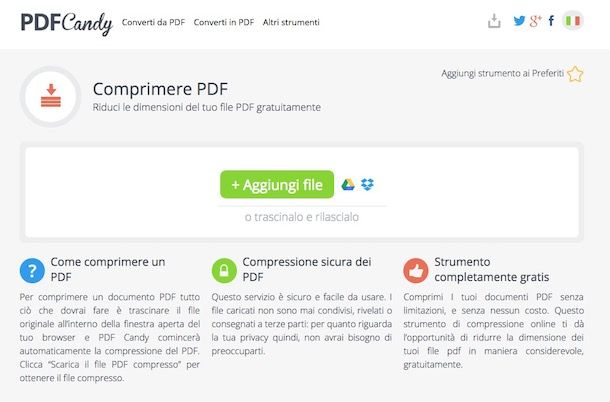 Come comprimere PDF online