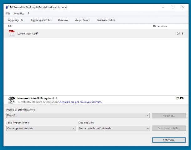 Come ridurre file PDF