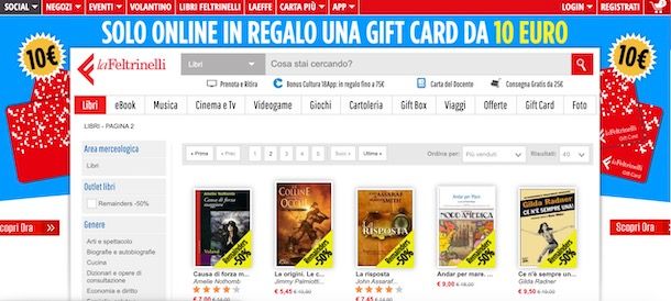 Acquistare libri su LaFeltrinelli