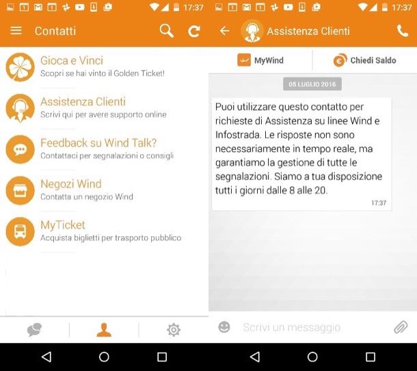 Come parlare con operatore Wind