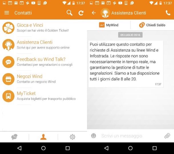 Come parlare con operatore Wind