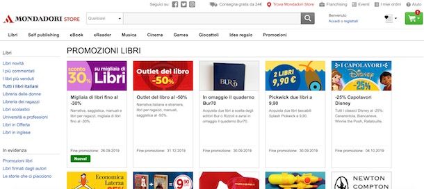 Acquistare libri su Mondadori Store