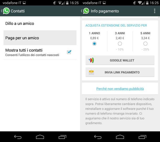 Come non pagare WhatsApp