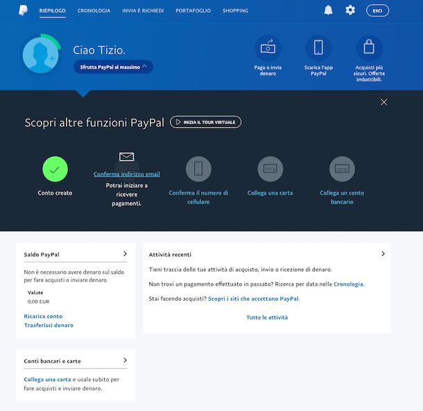 Come aprire conto PayPal