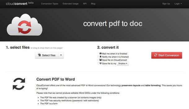 Come convertire PDF in DOC