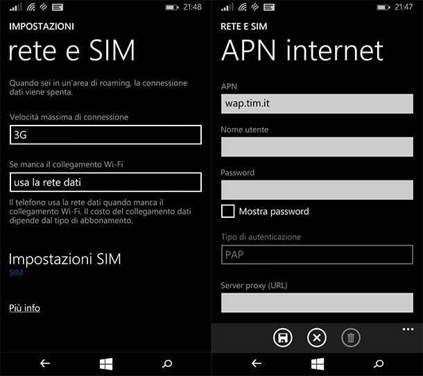 Come configurare Internet TIM