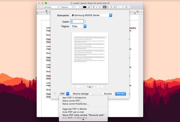 Come trasformare un file in PDF