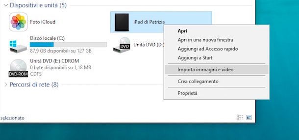 Come trasferire foto da iPad a PC