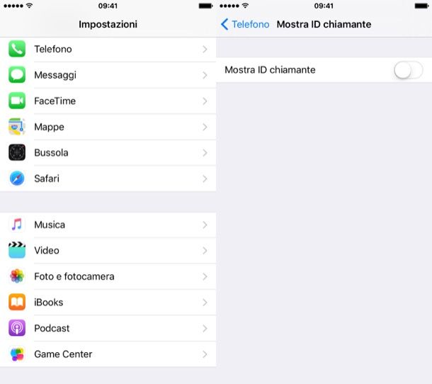 Nascondere ID chiamante da iPhone